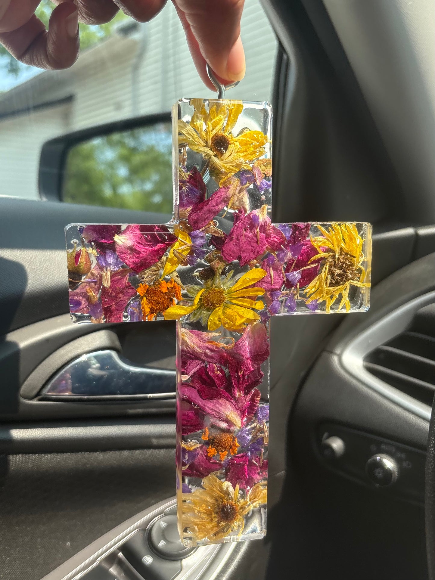 Botanical Suncatcher Cross