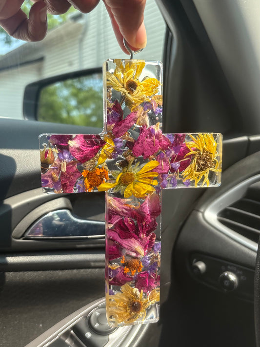 Botanical Suncatcher Cross