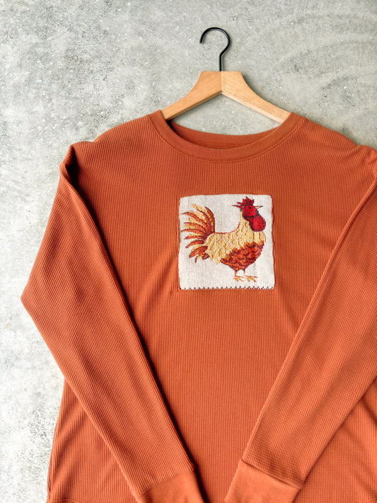 Upcycled Chicken Waffle Knit Top