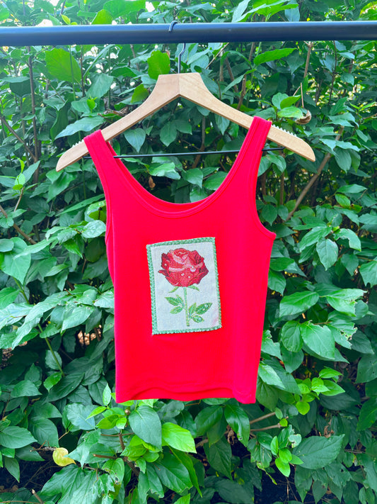 Upcycled Rose Tank 🌹