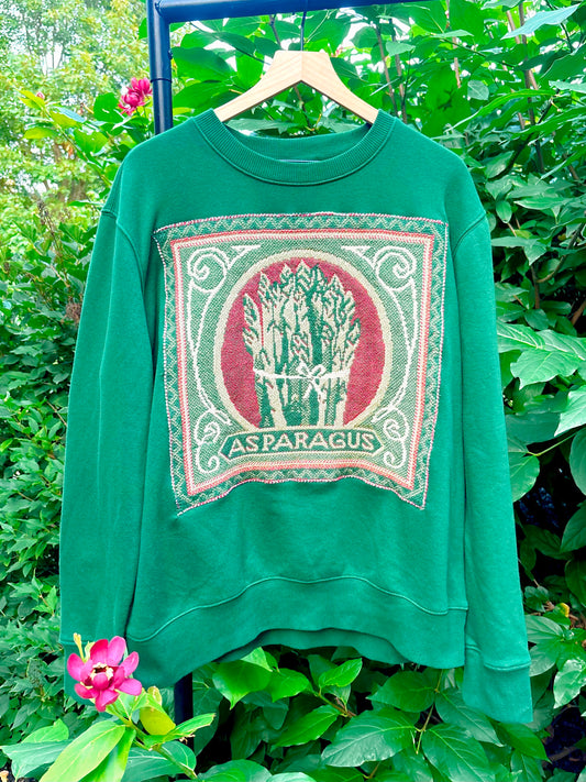 Upcycled Asparagus Crewneck🥦
