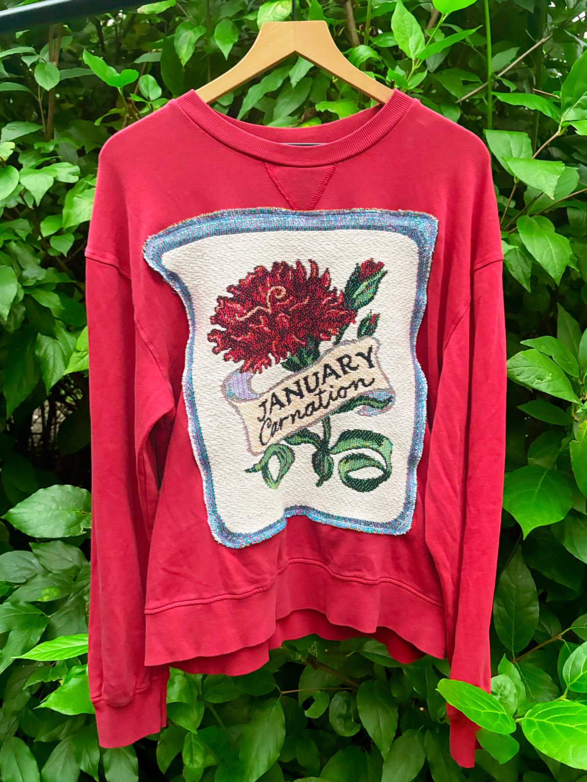 Upcycled Carnation Crewneck 🌹