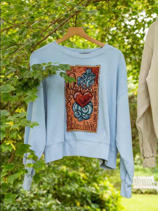 Unquenchable Love Upcycled Crewneck ❤️‍🔥