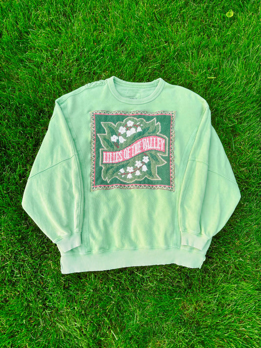 Upcycled Lilies of the Valley Crewneck🧚🏼