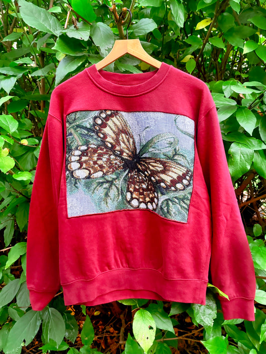 Upcycled Butterfly Sweatshirt🐞