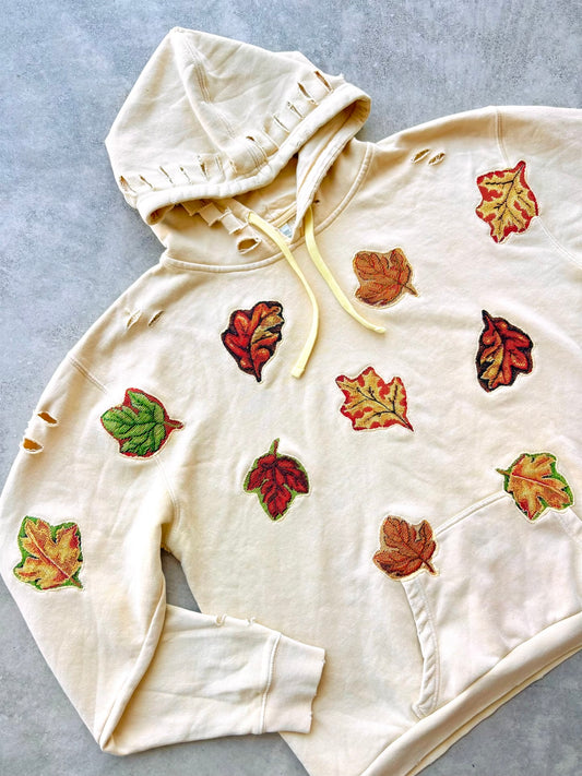 Upcycled Leaves Hoodie