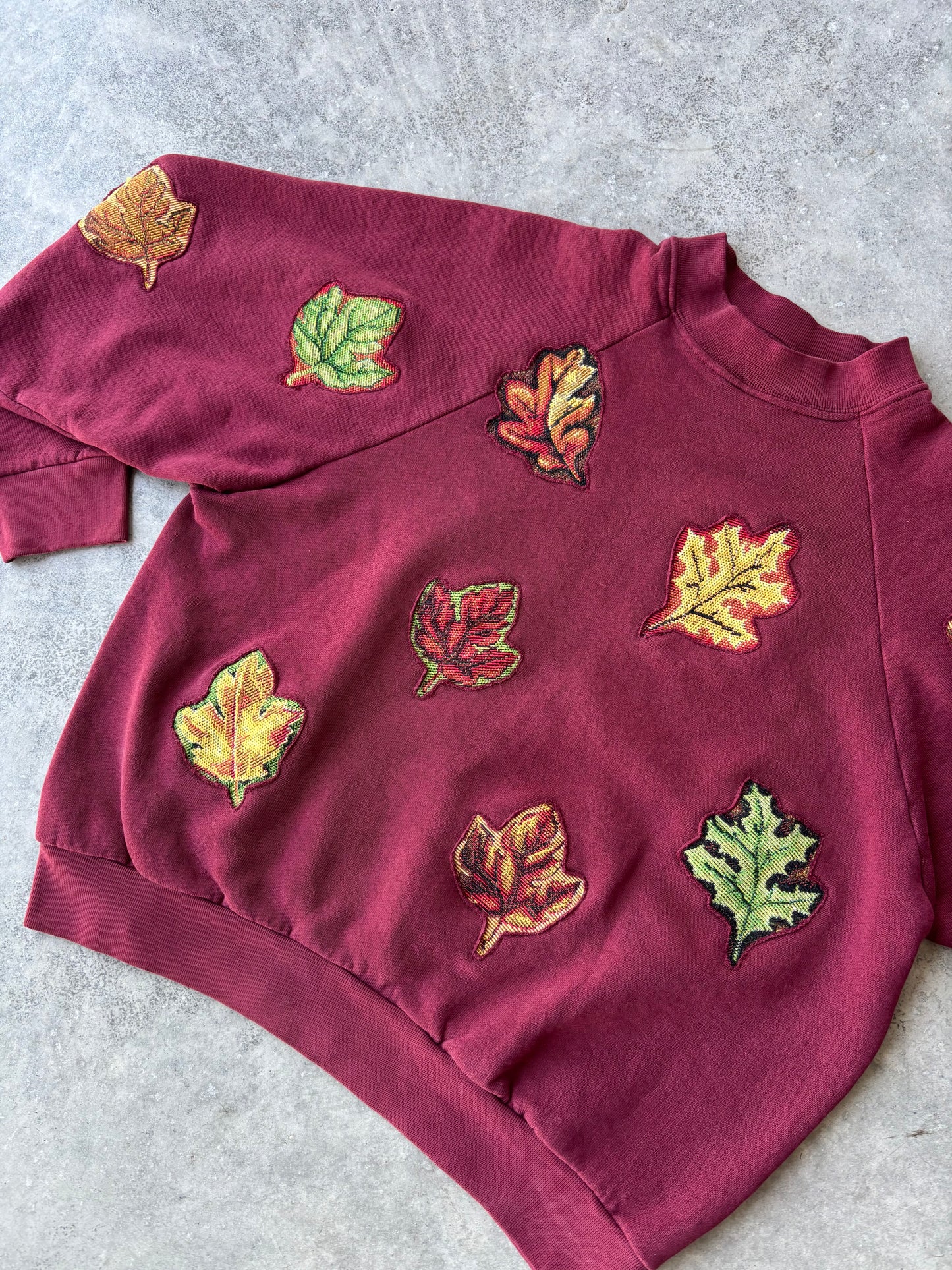 Upcycled Leaves Crewneck