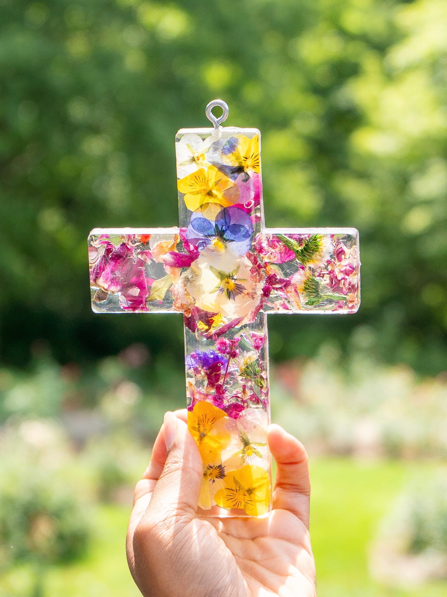 Botanical Suncatcher Cross