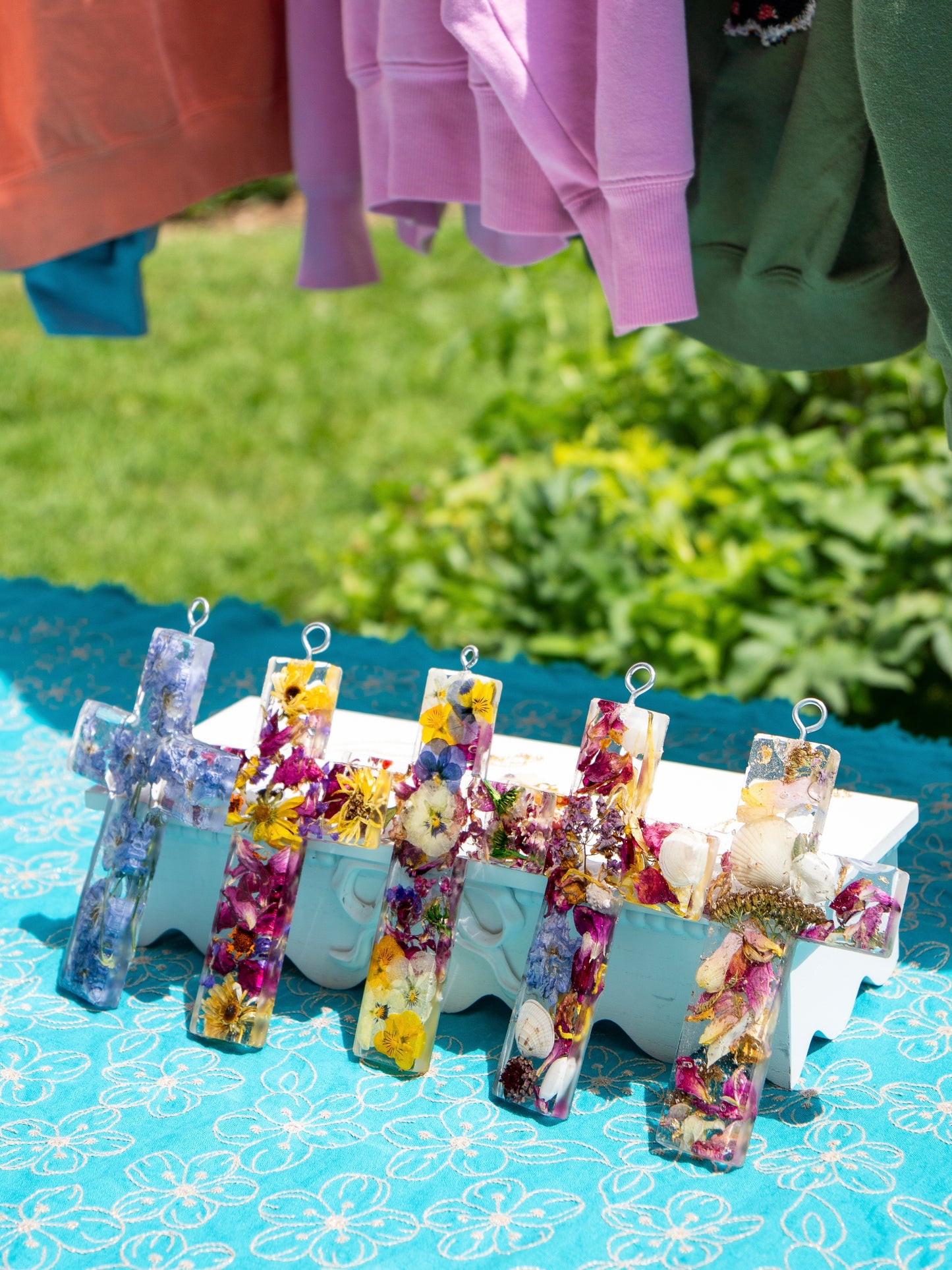 Botanical Suncatcher Cross