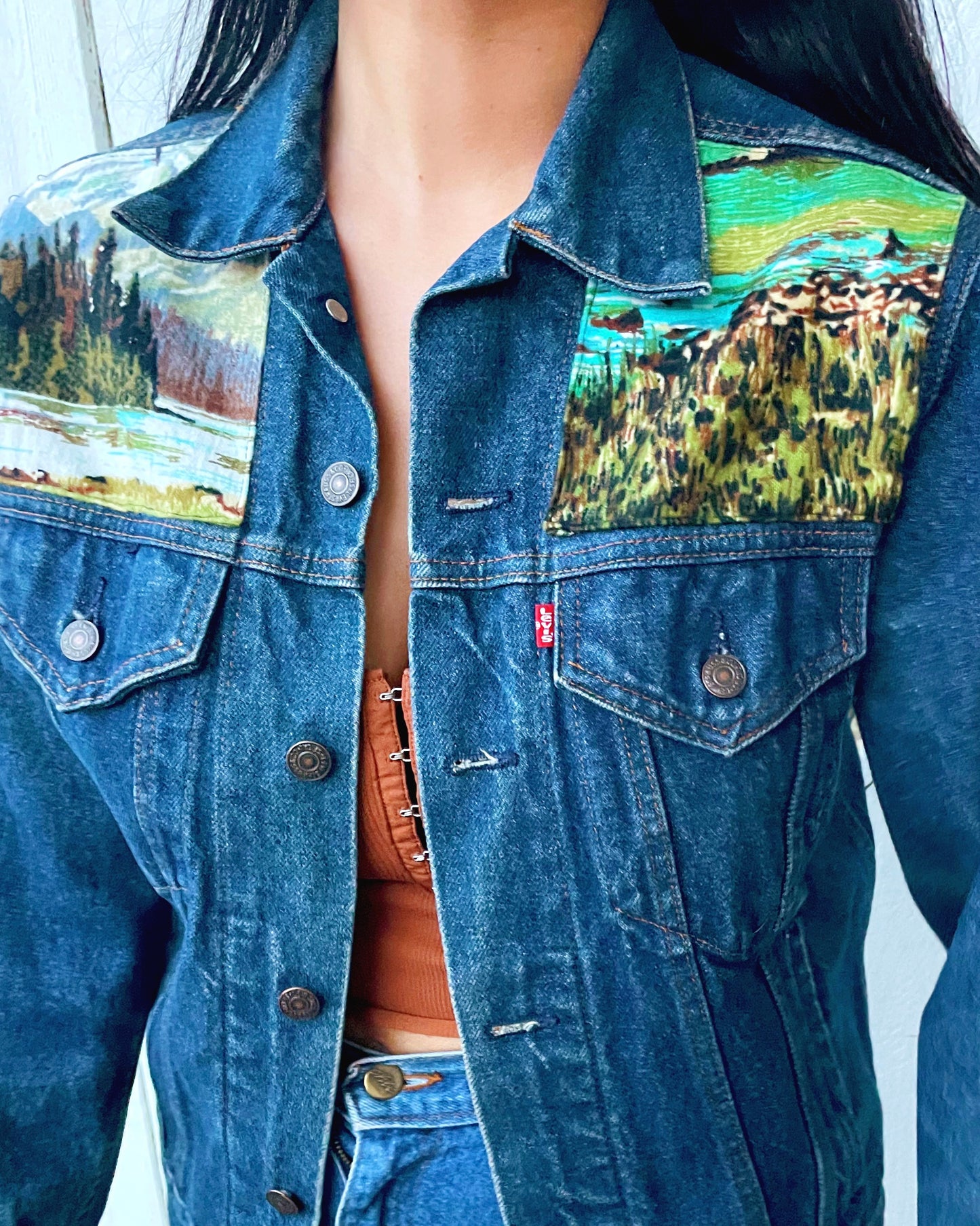 Nature Lover Upcycled Vintage Levi's Trucker Jacket