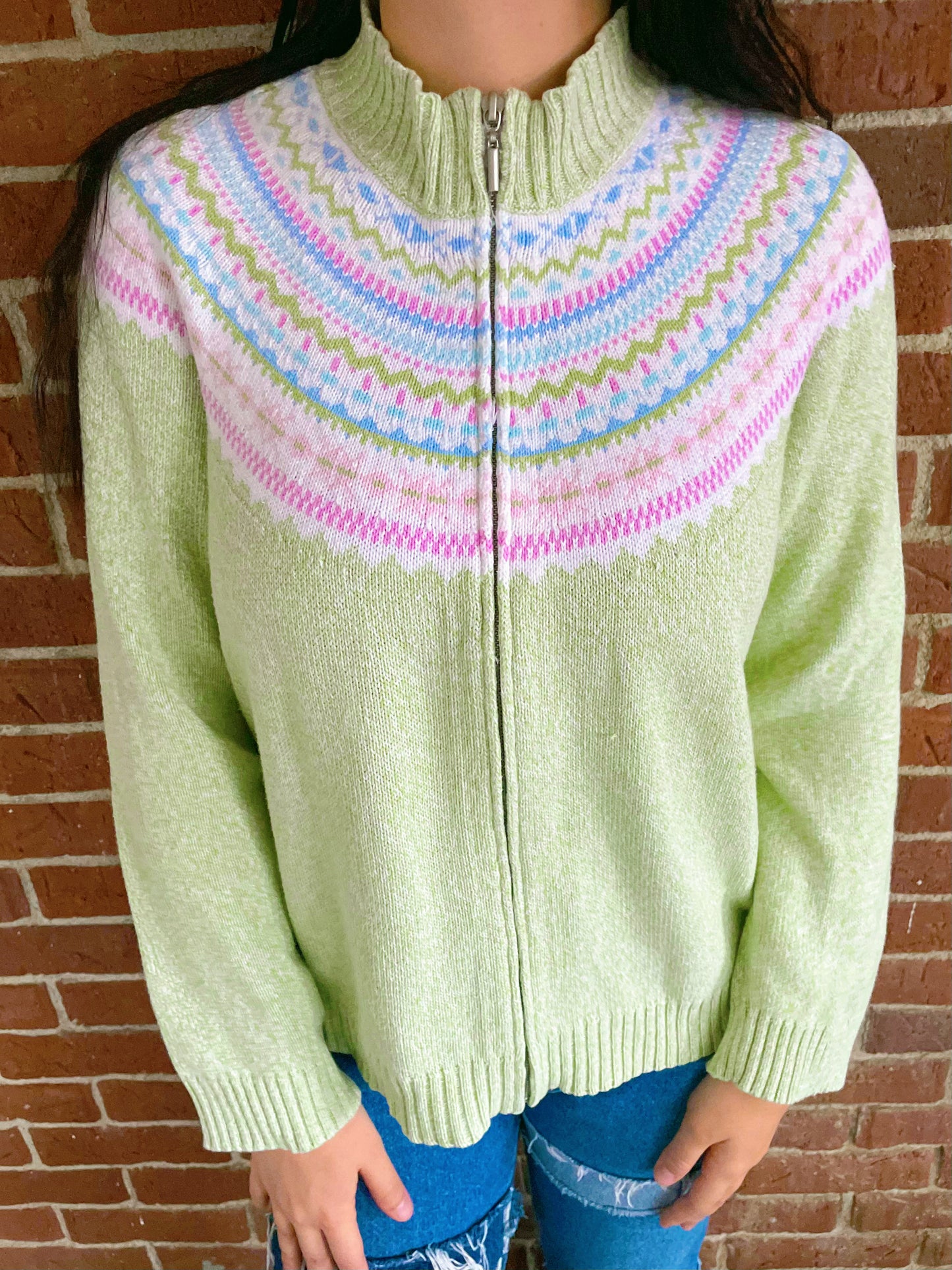 Vintage Zip-Up Sweater