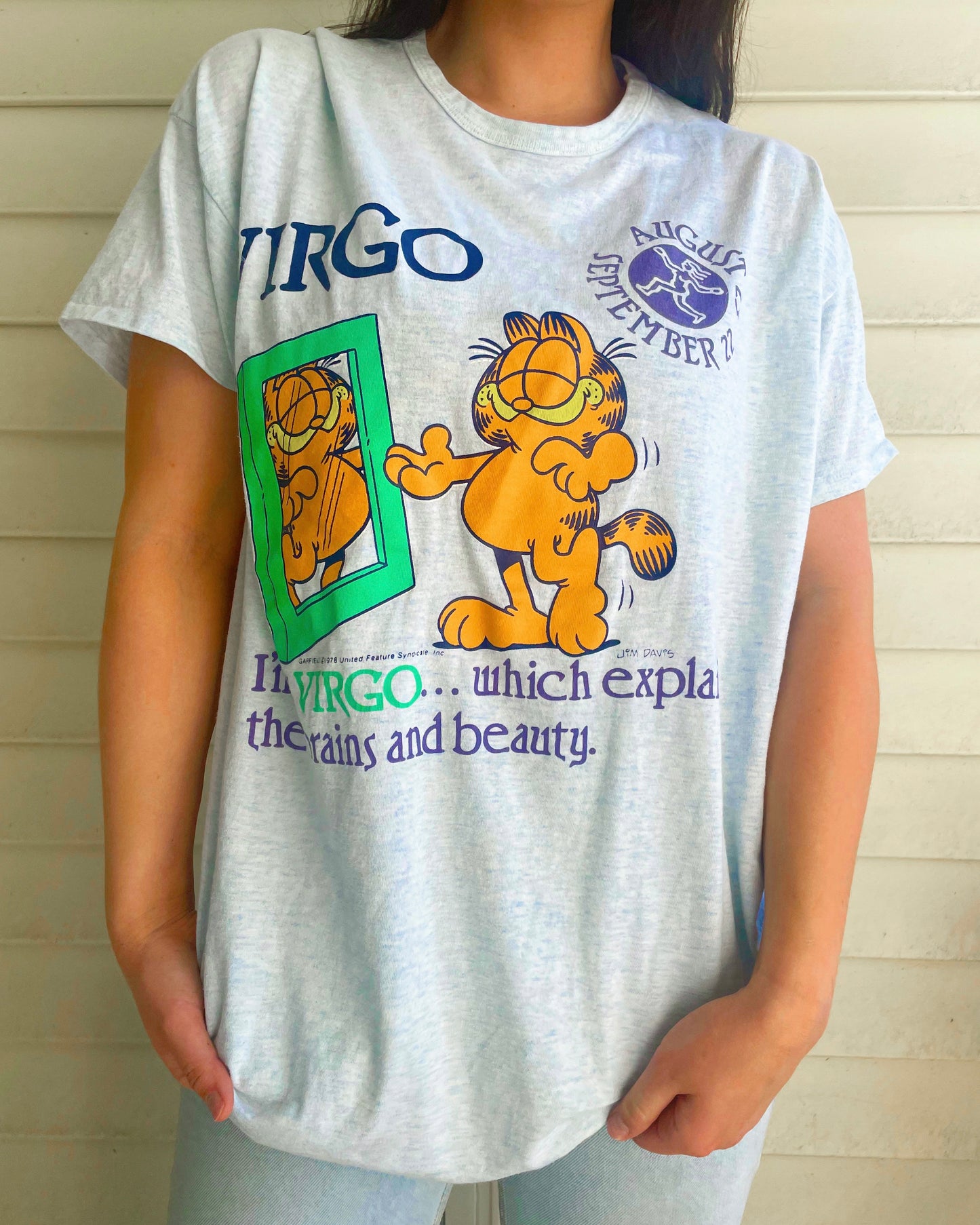 1978 Garfield Virgo Astrology Tee