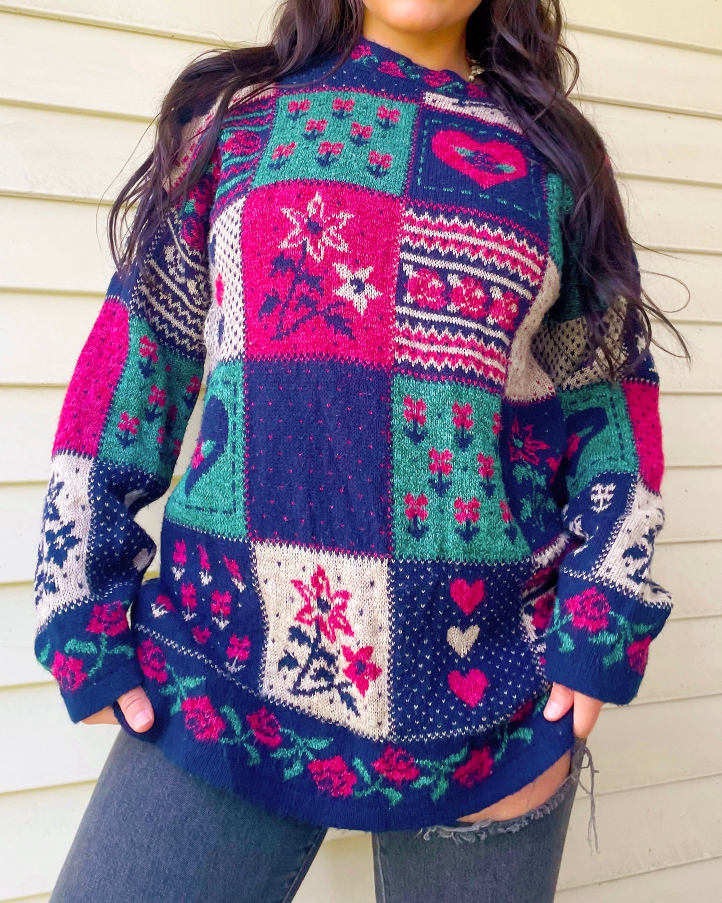 Vintage Patchwork Sweater