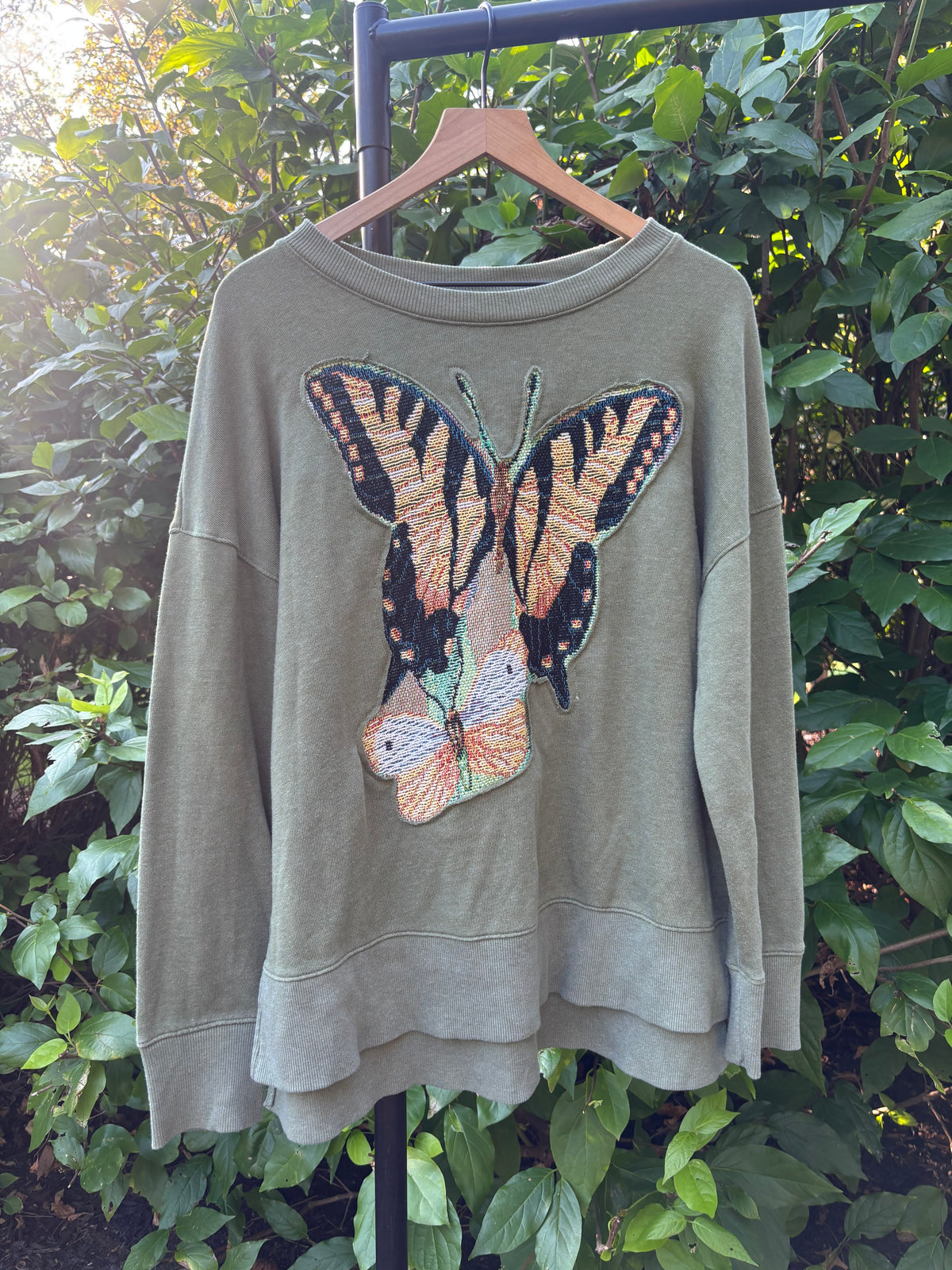 Upcycled Butterfly Sweatshirt 🦋