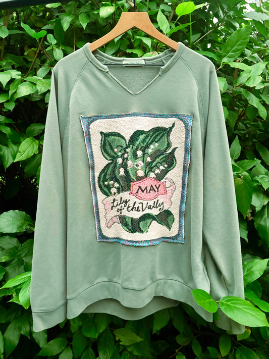 Upcycled Lily of the Valley Crewneck🌿