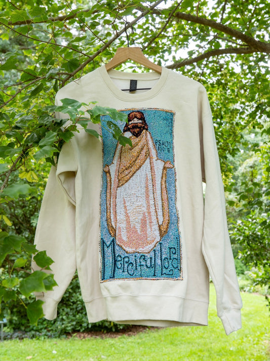 Merciful Lord Upcycled Crewneck 🤍