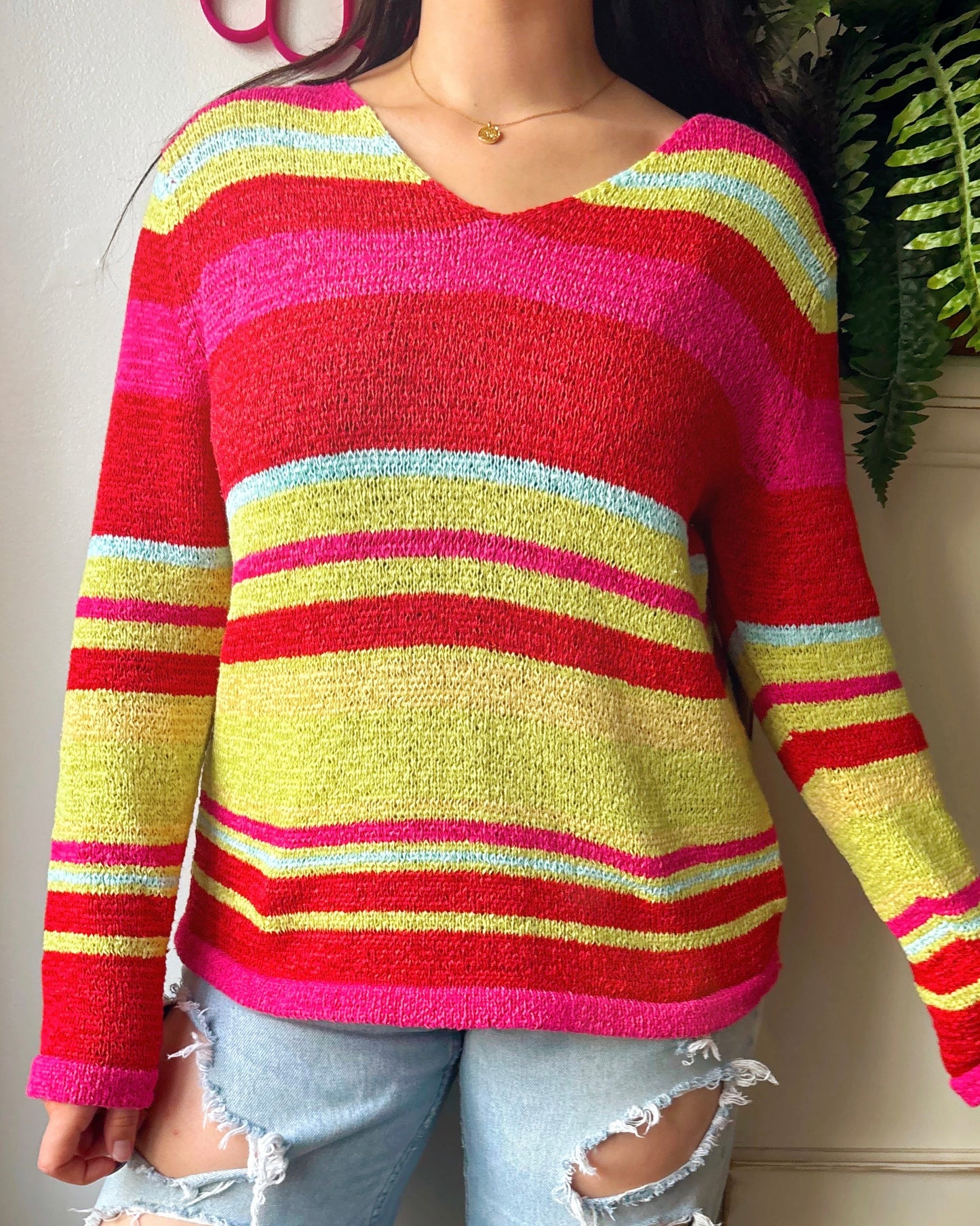 Rainbow Striped Sweater