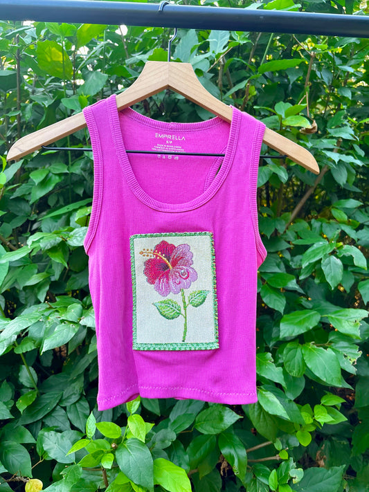 Upcycled Hibiscus Tank 🌺