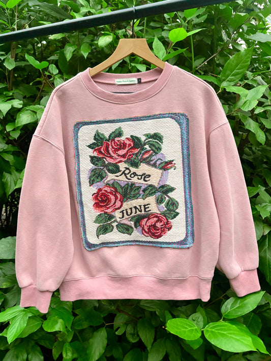 Upcycled Rose Crewneck🌹