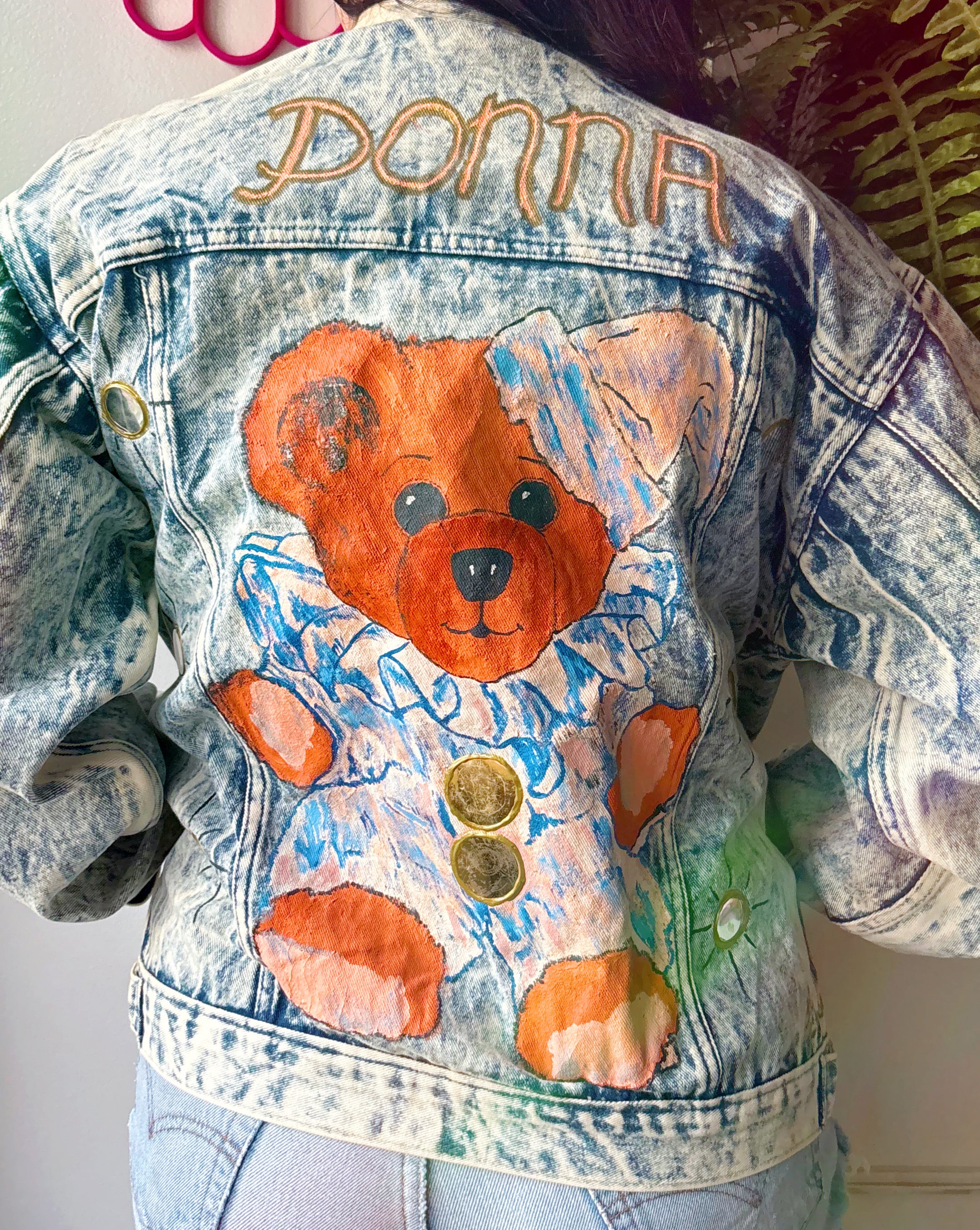 Shops hand painted denim jacket