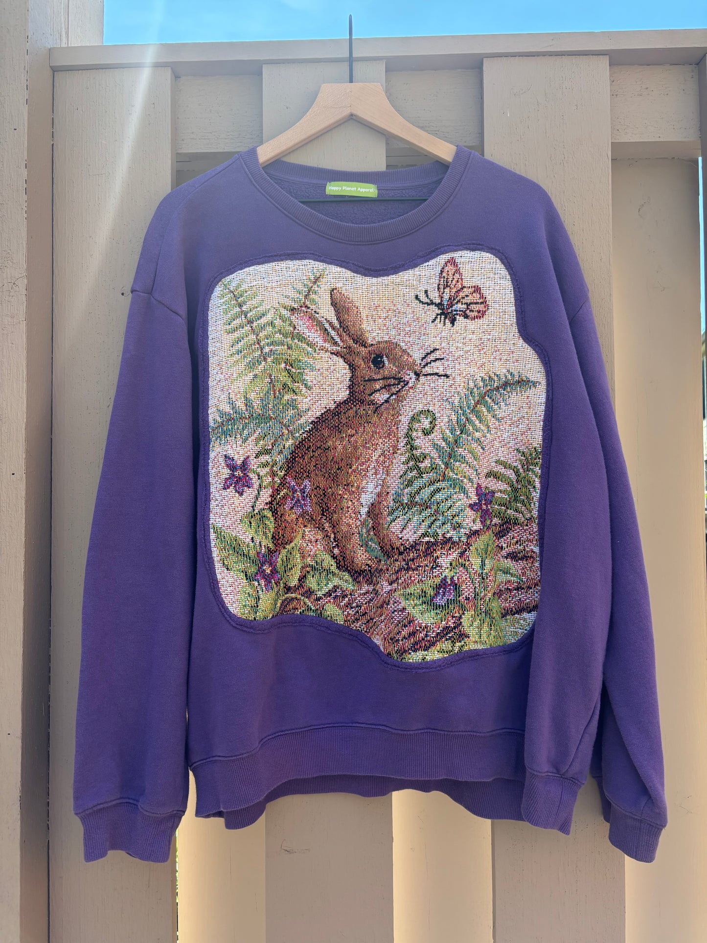Upcycled Bunny Crewneck