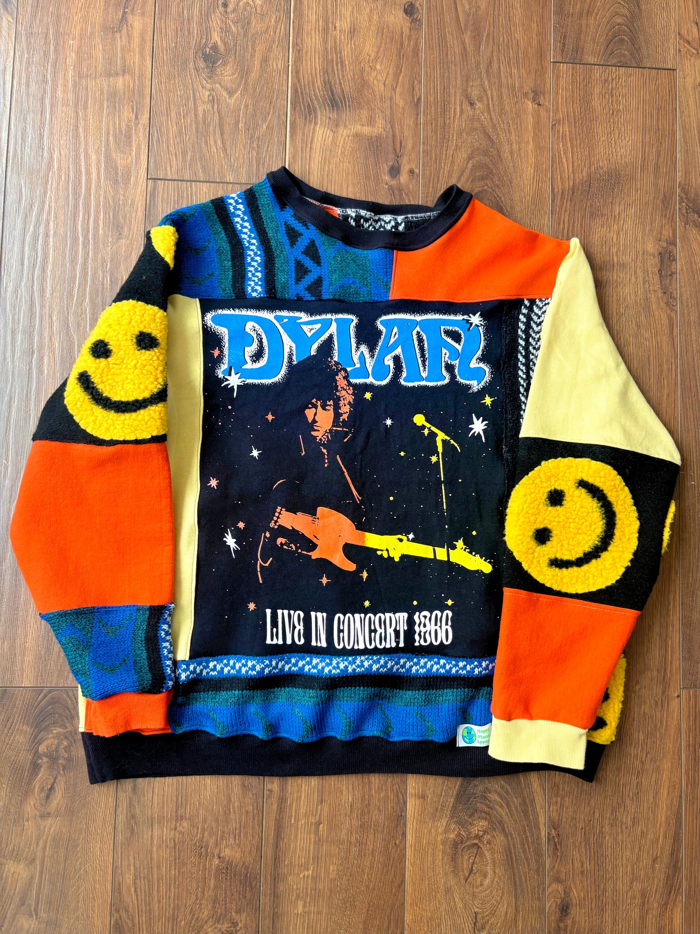 One-of-a-Kind Upcycled Bob Dylan Crewneck