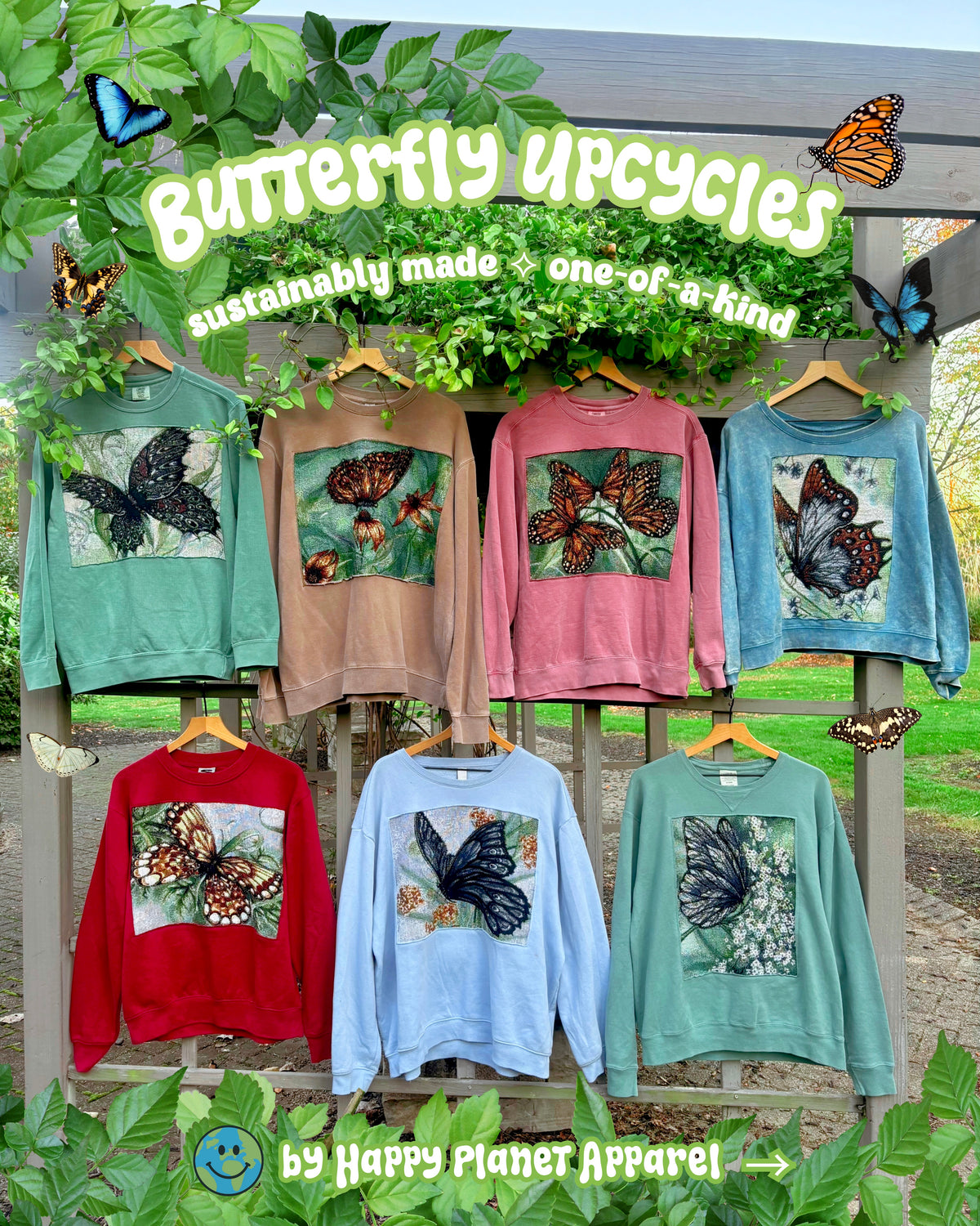 Upcycled Butterfly Sweatshirt🦋