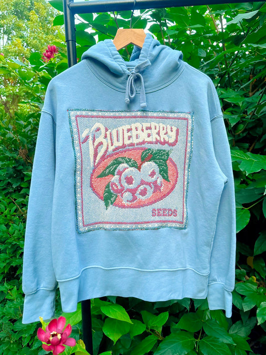 Upcycled Blueberry Hoodie🫐