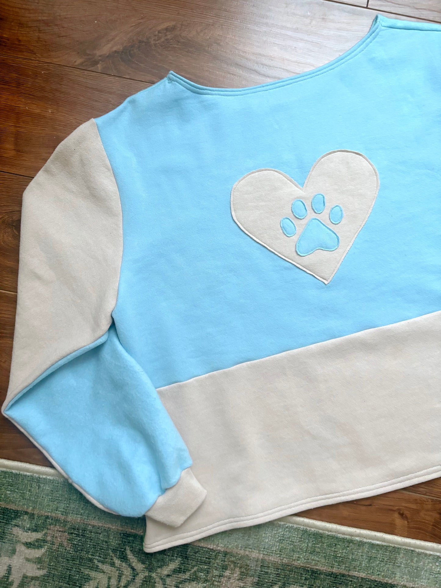 One-of-a-Kind Upcycled Puppy & Kitten Crewneck