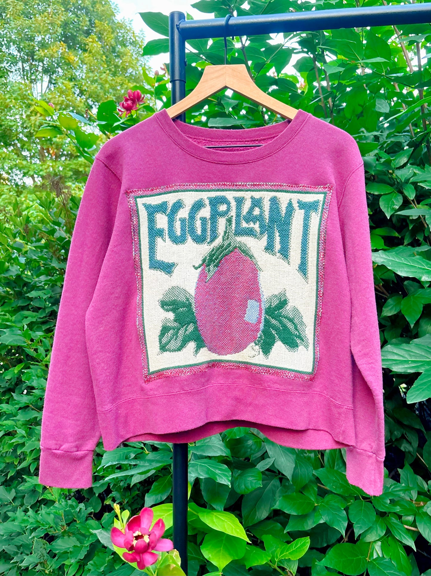 Upcycled Eggplant Crewneck🍆