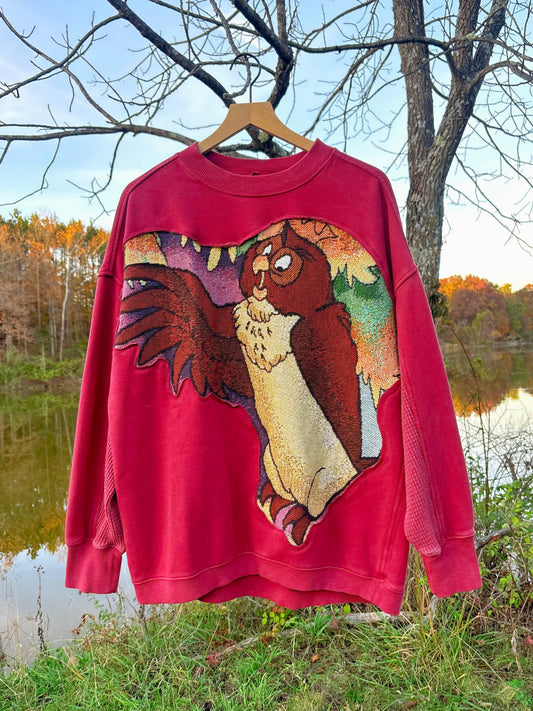 Upcycled Owl Sweater