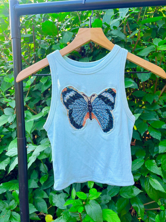 Upcycled Butterfly Tank 🦋