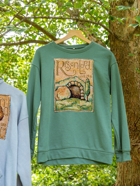 Risen Lord Upcycled Crewneck 🌅