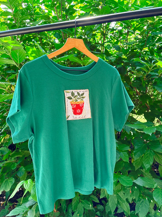 Upcycled Basil Tee🪴