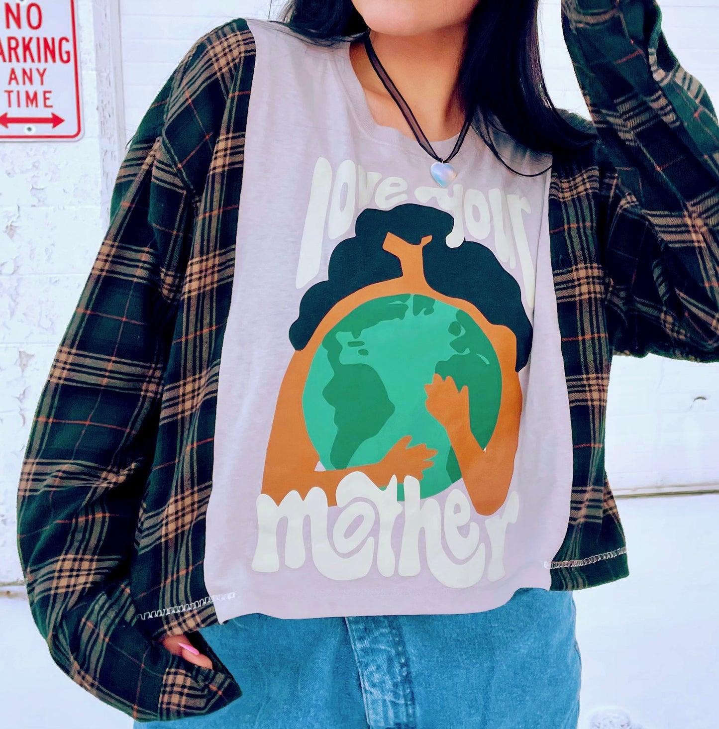 Love Your Mother Flannel Tee