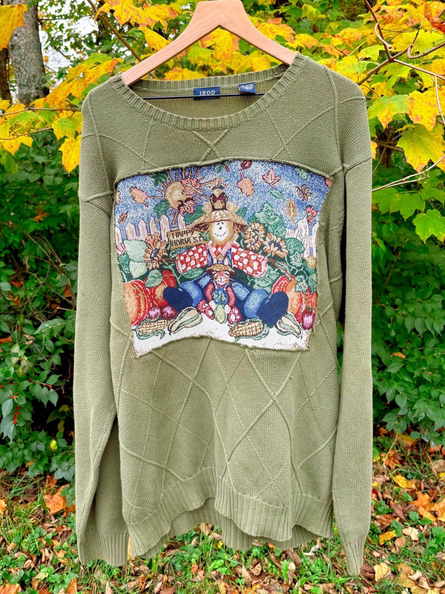 Upcycled Happy Harvest Sweater🌽