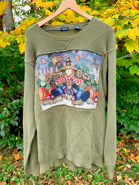 Upcycled Happy Harvest Sweater🌽