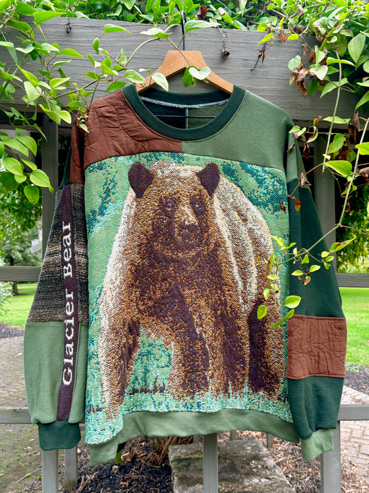 Upcycled Glacier Bear Crewneck 🐻🏔️