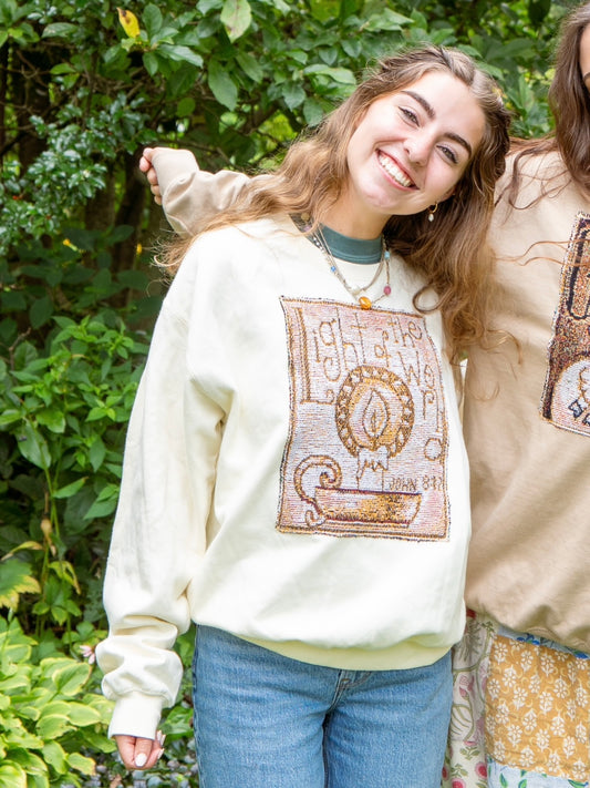 Light of the World Upcycled Crewneck 🌟