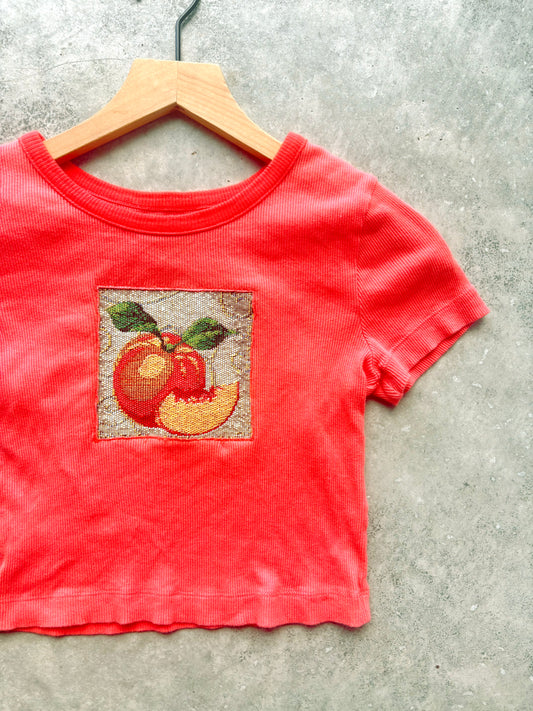 Upcycled Peaches Baby Tee