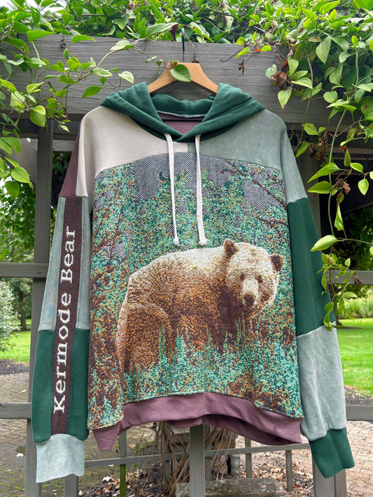 Upcycled Kermode Bear Hoodie 🐻🌲
