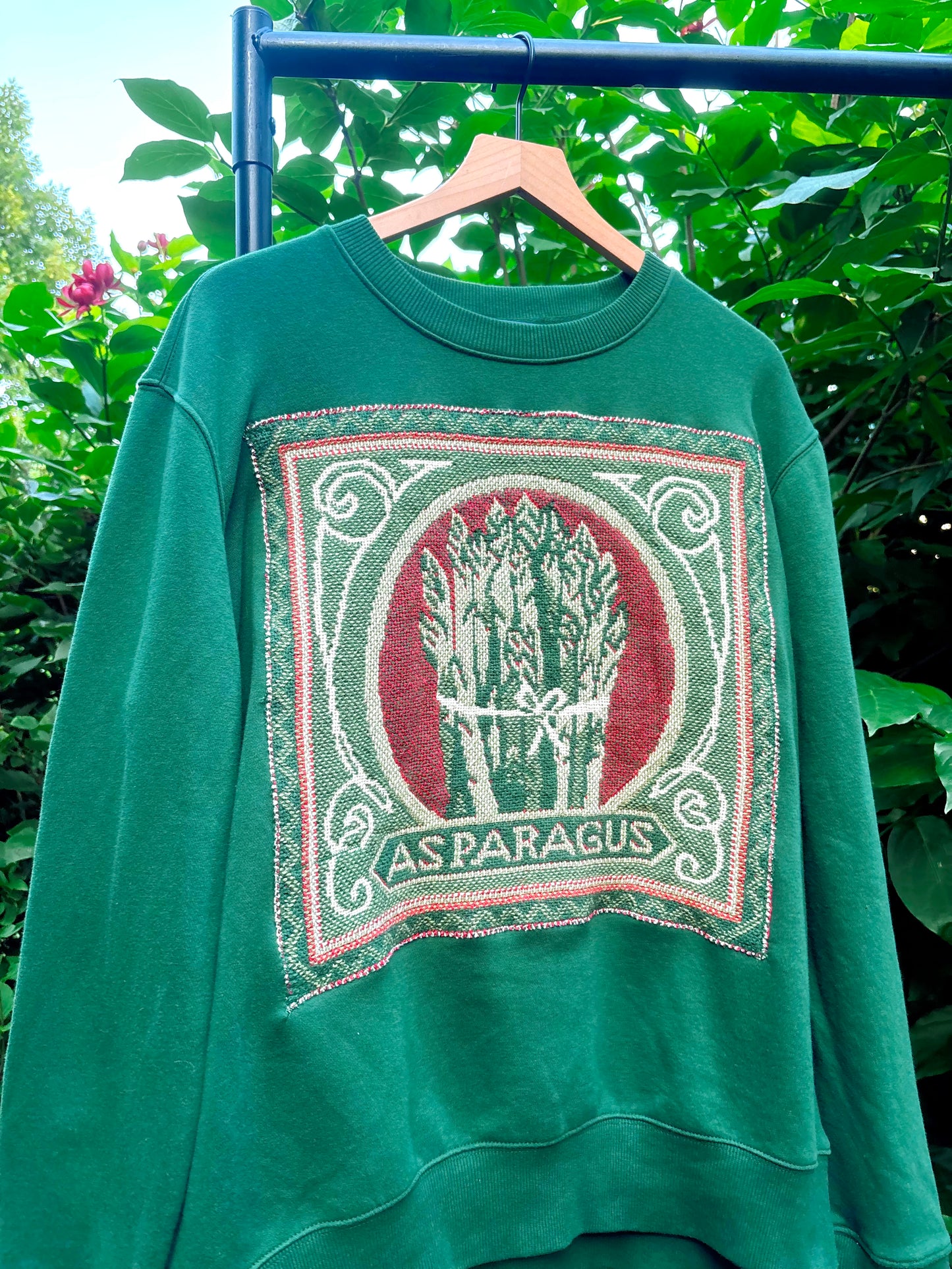 Upcycled Asparagus Crewneck🥦