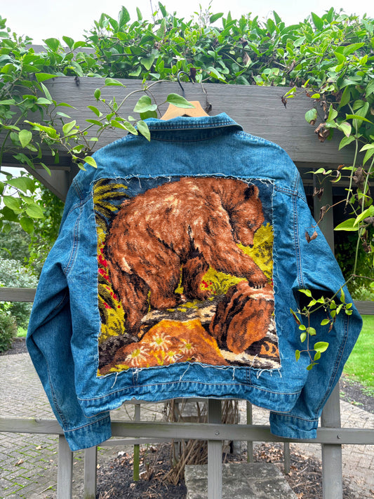 Upcycled Twin Bear Vintage Denim Jacket 🐻🩵