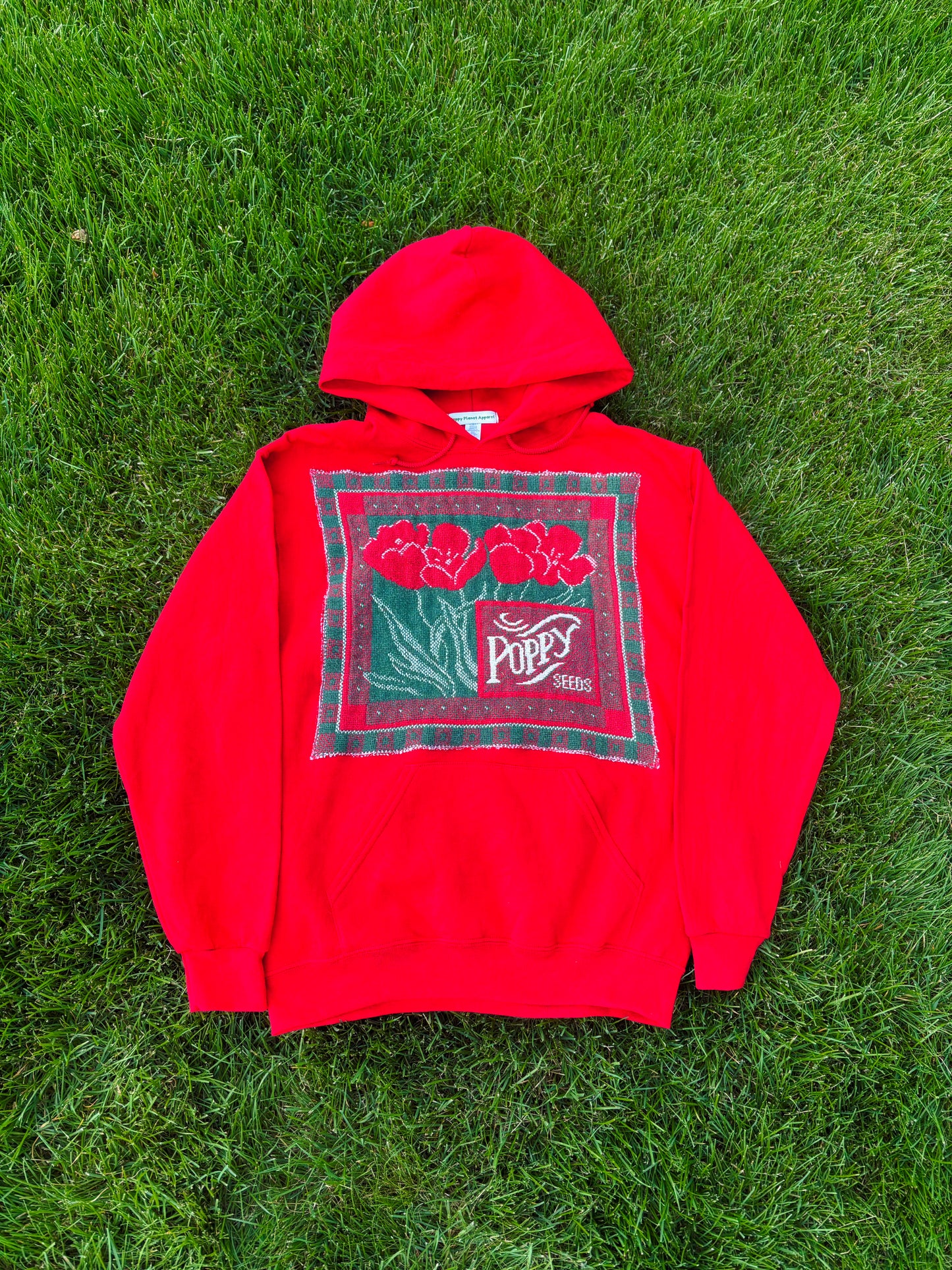 Upcycled Poppy Hoodie🌺
