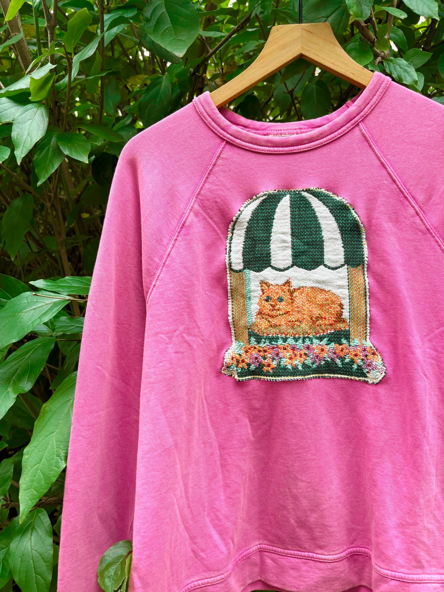 Upcycled Cat Crewneck 🎀