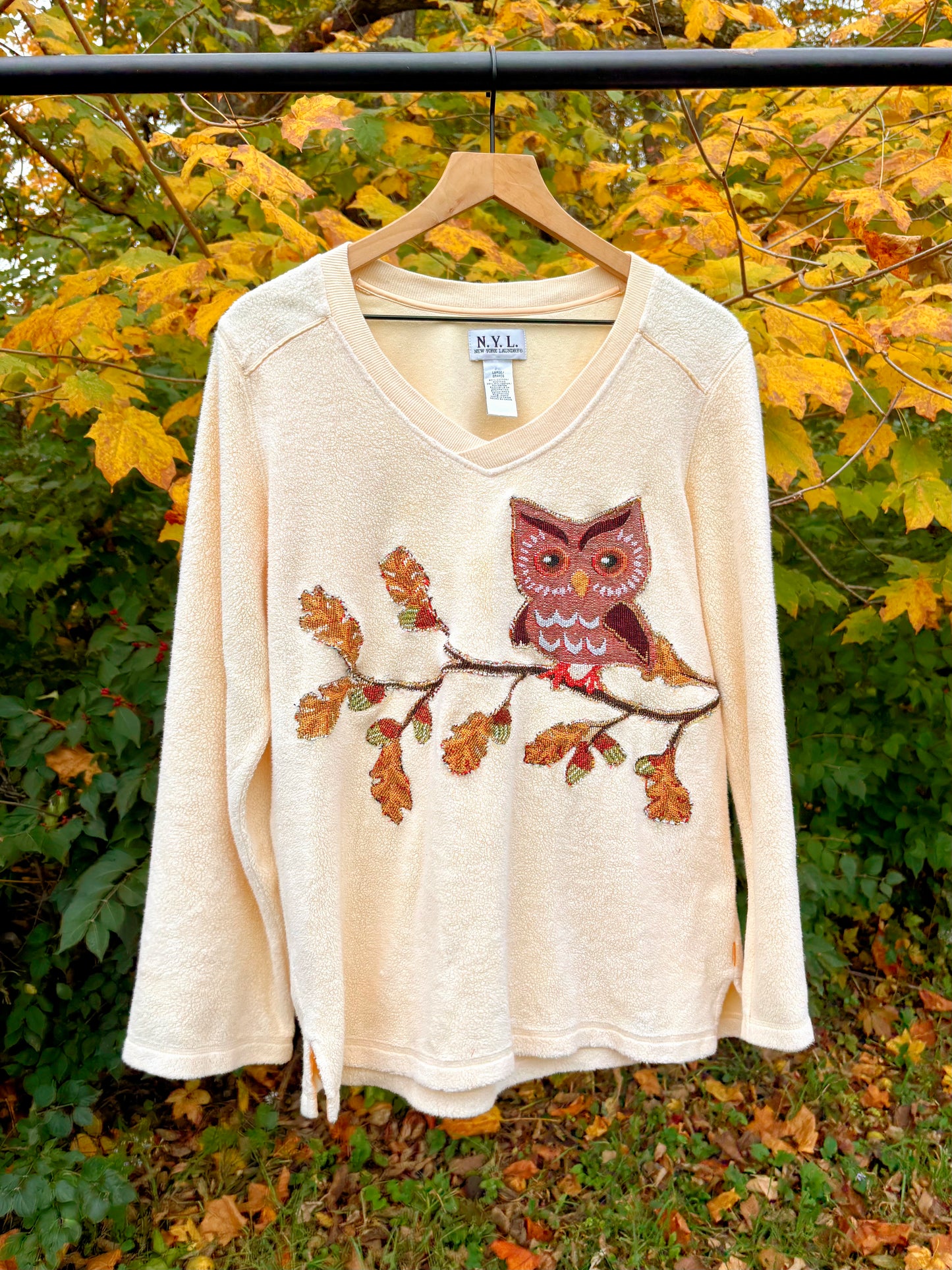 Upcycled Owl Sweater✨
