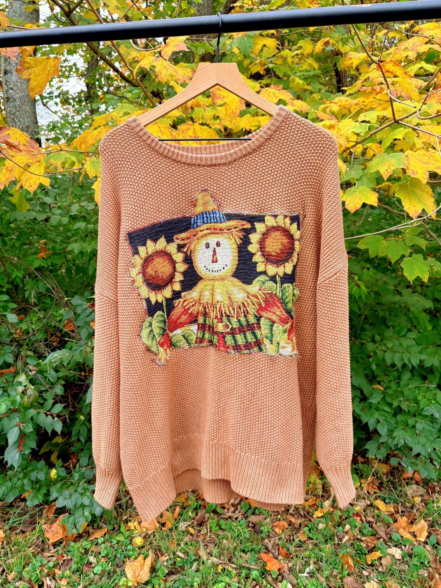Upcycled Scarecrow Sweater🌻