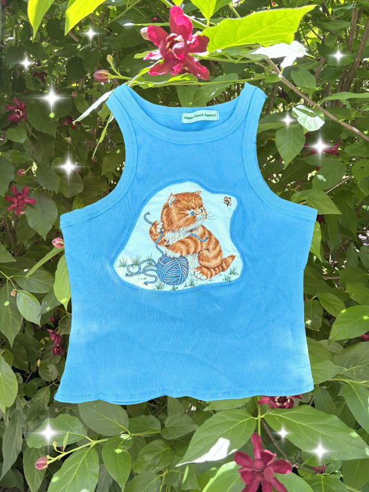 Upcycled Cat Tank Top 🐈🧶
