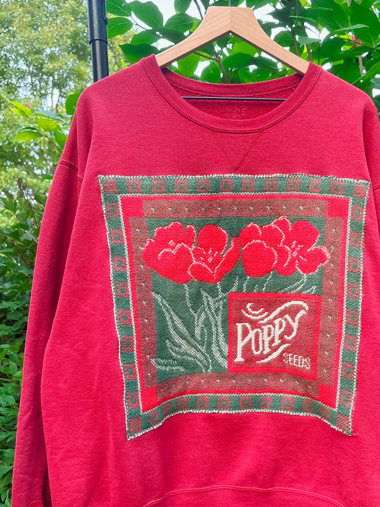 Upcycled Poppy Crewneck🌺