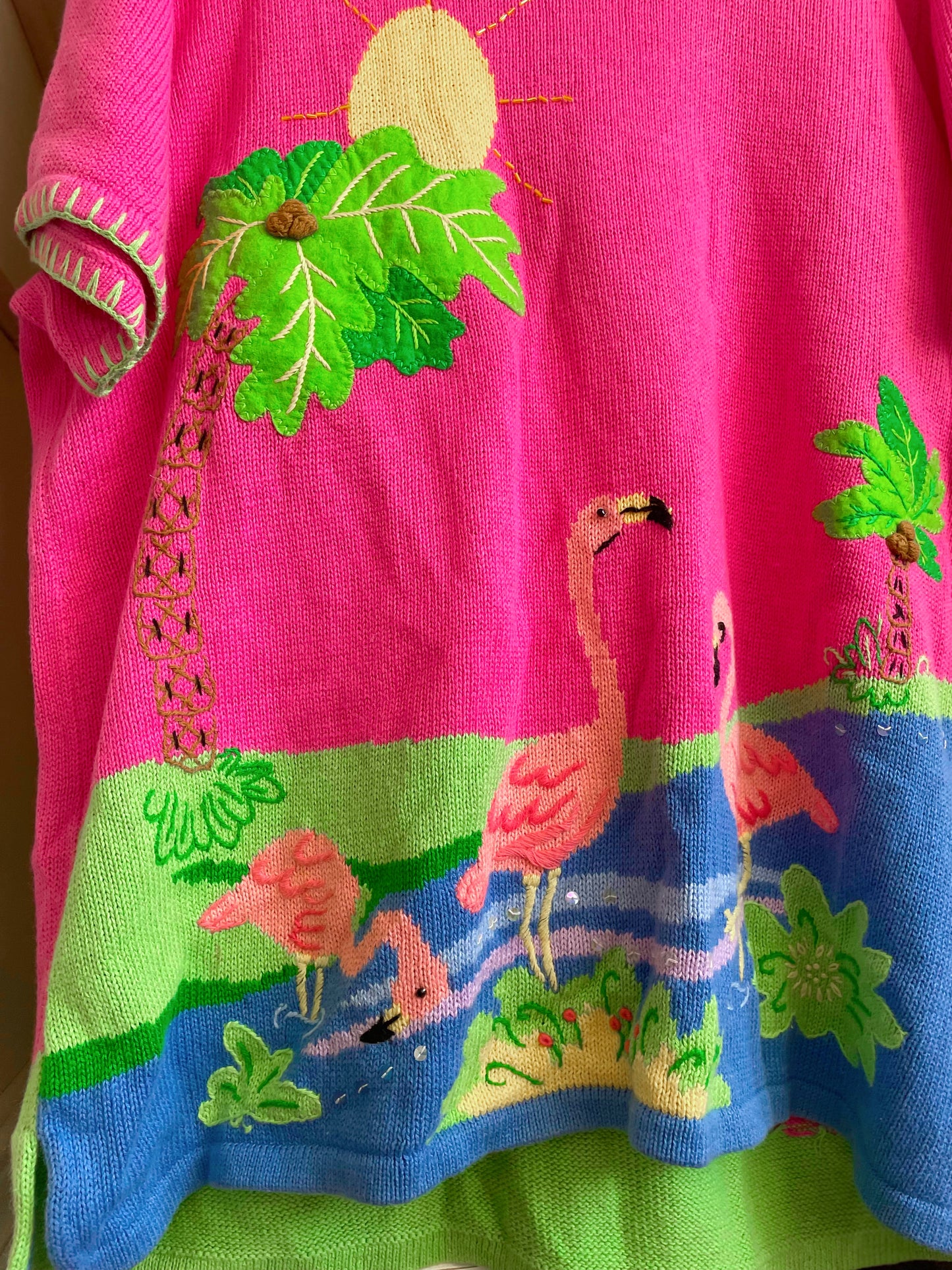 Vintage Flamingo Sunset Sweater Top